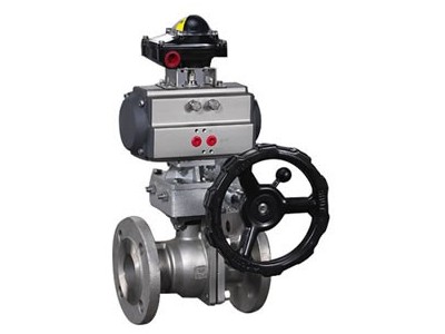 氣動帶手動球閥 意威法蘭式氣動手動球閥 上海